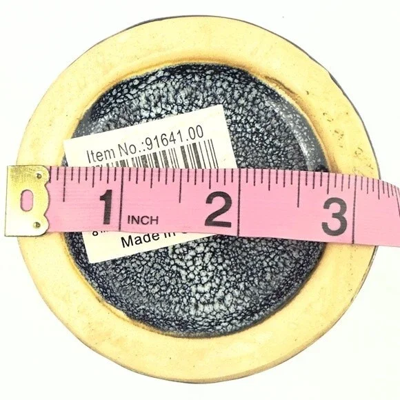 Glazed Batik Style Vessel Blue - Picture 6 of 7